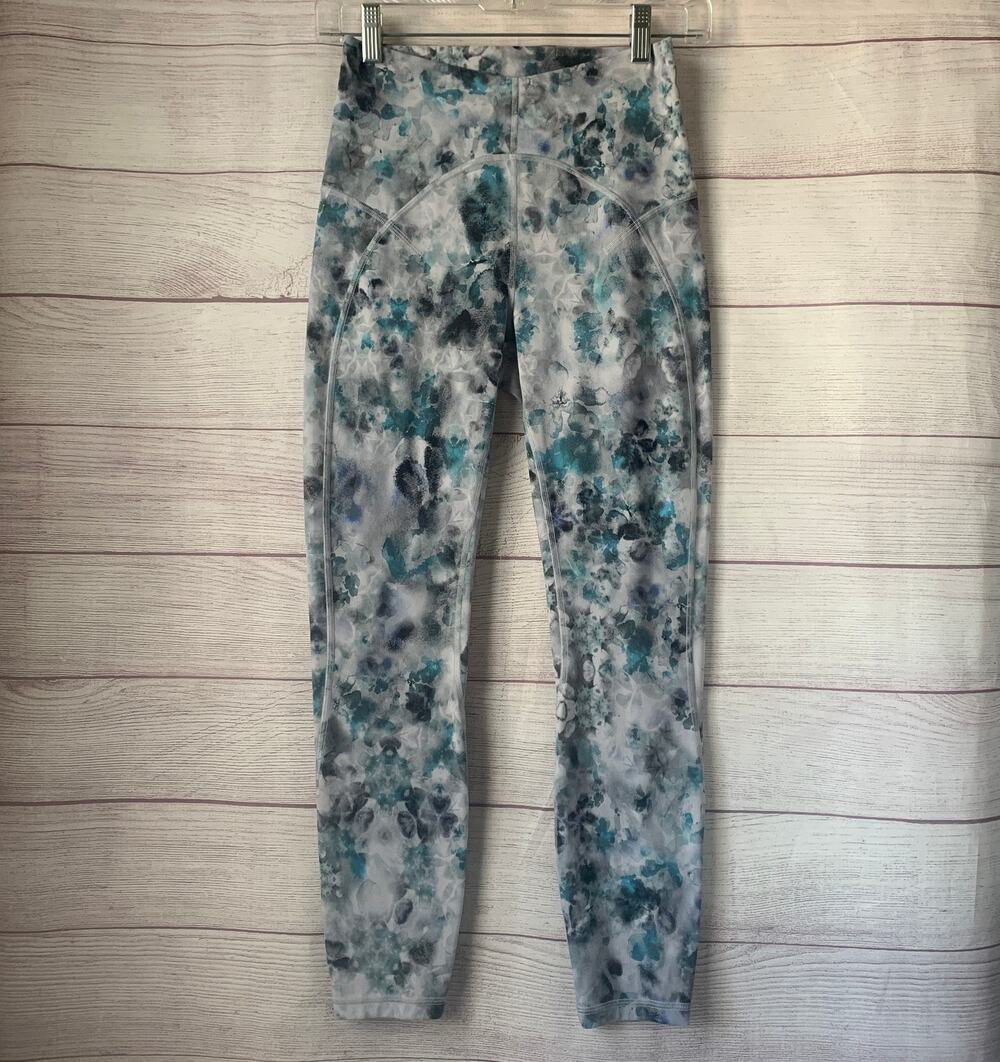 Lululemon Unlimit High Rise Leggings Kaleidofloral Multi Nulu 25" Size 6